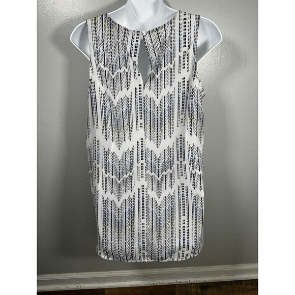 Daniel Rainn Tank Top Womens Small Tunic Black/white Sheer Blouse - Picture 3 of 7